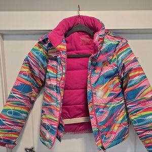 L.L. Bean Kids Vibrant Multicolor Puffer Jacket
